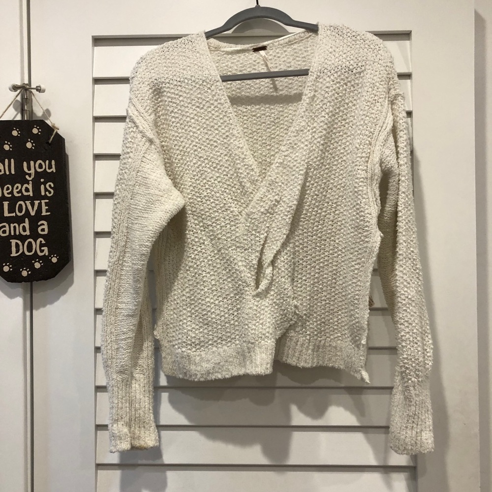 Cream Free People Knitted Sweater